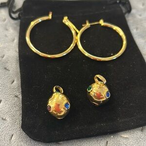 Multi Crystal Astroid Charms for Hoop Earrings-Boutique